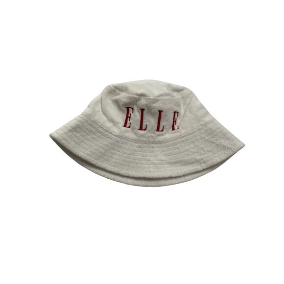 ELLE Bucket Hat in White Red main image 4